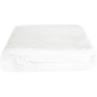 COFI Couverture douillette 150x200 cm Couverture polaire Couverture de salon en polyester Couvre-lit blanc