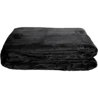 COFI Couverture douillette 150x200 cm Couverture polaire Couverture de salon en polyester Couvre-lit Noir
