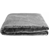 COFI Couverture douillette 150x200 cm Couverture polaire Couverture de salon en polyester Couvre-lit Anthracite