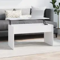 Prolenta Maison Exclusive - Table basse blanche 102 x 50,5 x 52,5 cm en aggloméré