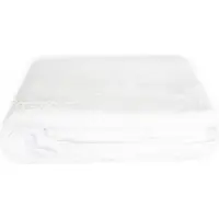 COFI Couverture douillette 220x240 cm Couverture polaire Couverture de salon en polyester Couvre-lit blanc