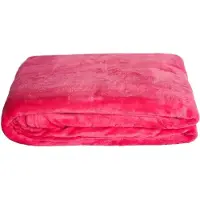 COFI Couverture douillette 220x240 cm Couverture polaire Couverture de salon en polyester Couvre-lit rose