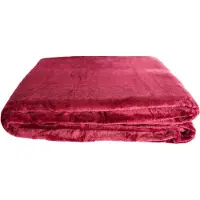 COFI Couverture douillette 220x240 cm Couverture polaire Couverture de salon en polyester Couvre-lit Bordeaux