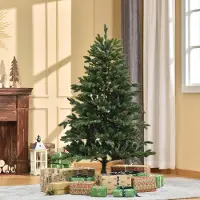 SUGIFT Sapin de Noël artificiel de 150 cm, sapin avec 3 formes de feuilles, pointes moulées par injection, ignifuge, PVC/PE, vert | Ø 105 cm | 444 pointes | 5,1 kg