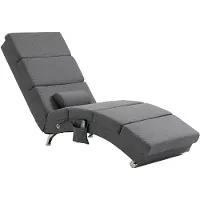 SUGIFT Fauteuil relaxant, fauteuil massant avec massage par vibrations, 8 points de massage, 5 modes, fonction de chauffage lombaire, couleur gris foncé | 15 kg | 168 x 56 x 84 cm