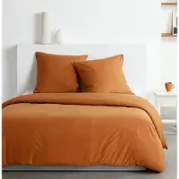 TODAY Housse De Couette 2 Places Essential 220x240 Cm - Caramel Avec 2 Taies 63x63 Cm