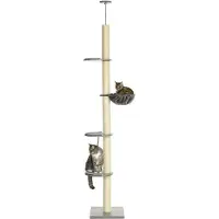 SUGIFT Arbre d'escalade, système de suspension au plafond, corde en sisal