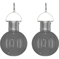 Northpoint Lot de 2 ampoules LED solaires avec capteur crépusculaire et clip de fixation