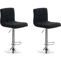 BellaFurn lot de 2 tabourets de bar - chaises - hauteur réglable et roues de 360°, position assise confortable