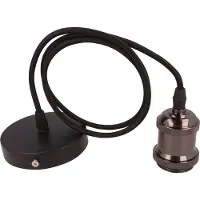 LED line E27 Aluminium LED Lampe à suspendre Lampe à suspendre 1 mètre de cordon en noir