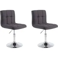 BellaFurn set de 2 chaises longues - Tabouret de bar - Confort réglable | Couleur : Noir