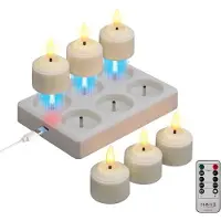 OEM Guirlandes lumineuses LED - 6 pièces - avec minuterie et station de recharge - Guirlandes lumineuses LED - pour le salon, les fêtes, Noël, la décoration de table