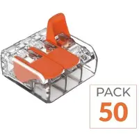 Silamp Boîtier de connexion à levier, 3 entrées - Pack de 50