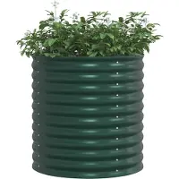 vidaXL Potager surélevé vert 80 x 80 x 81 cm Acier