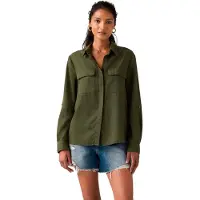 Levi's Elaine Utility Long Sleeve Shirt Vert M Femme