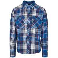 Build Your Brand B4002 Long Sleeve Shirt Bleu 2XL Homme