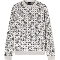 Armani Exchange pour homme. XM002441AF22252F1145 Pull Premium blanc (M), Casuel, Coton, Manche longue