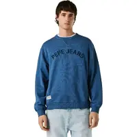 Pepe Jeans pour homme. PM5800146 Gio Crew sweatshirt bleu (L), Casuel, Coton