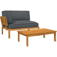 vidaXL Ensemble de canapés , 2 pièces, anthracite, en bois d'acacia massif