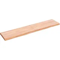 Syfax Comptoir de salle de bain marron 140x30x(2-4) cm bois traité