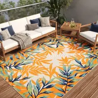 Tapiso Tapis PATIO Outdoor – Tapis pour balcons et terrasses, résistant aux intempéries et facile d'entretien, 90 x 150 cm