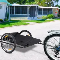 SUGIFT Remorque vélo pliable, remorque de transport avec attelage, tissu Oxford 600D, cadre en acier, rouge et noir | 140 x 88 x 60 cm | jusqu'à 40 kg | roues de 20 pouces