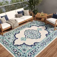 Tapiso Tapis PATIO Outdoor – Tapis pour balcons et terrasses, résistant aux intempéries et facile d'entretien, 180 x 270 cm