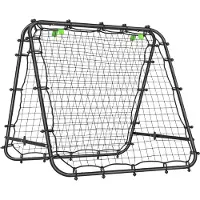 HOMCOM Panneau de rebond pour ballon de football, filet de rebond double face