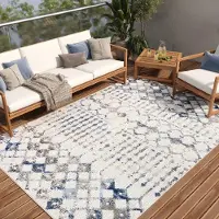 Tapiso Tapis PATIO Outdoor – Tapis pour balcons et terrasses, résistant aux intempéries et facile d'entretien, 120 x 180 cm