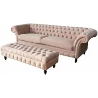 Xl Moebel Gmbh Sofa 4 Sitzer Hocker Couch Polster Chesterfield Sitz Textil Stoff