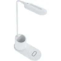 Rebeltec Lampe de bureau avec chargeur inductif W600 10W High Speed Blanc