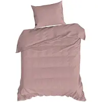 Eurofirany | Ensemble de housse de couette - Taie d'oreiller - Literie - 140 x 200 cm - Linge de lit - rose - 100 % coton