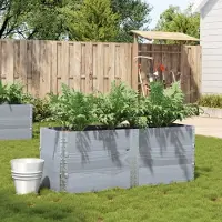 Prolenta Maison Exclusive - Jardinière grise 150 x 50 cm en pin massif