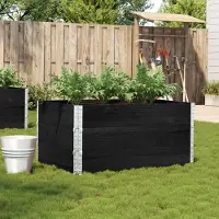 Prolenta Maison Exclusive - Jardinière noire 120 x 80 cm en pin massif