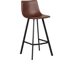 Meublorama Chaise de comptoir OZON –Polyuréthanecognac – H108 x L45 x P49 cm