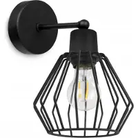 Light11 HOME Applique murale Kinkiet en métal et fil métallique, abat-jour LED, style industriel moderne