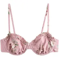 Next Hauts de bikini vert / mauve / blanc