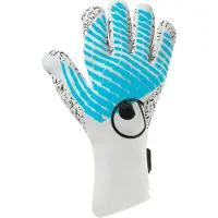 Uhlsport Fm Cybertec Supergrip+ Finger Surround Goalkeeper Gloves Blanc 7.5