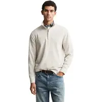 Gant Light Sacker Half Zip Sweatshirt Beige 3XL Homme