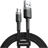 Baseus Cable Usb Do Micro Usb Cafule 2.4A 1M (Szaro-Czarny)