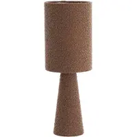 Light & Living - lampe de table - Micky - marron - textile - Ø 20cm - E27 - 1886064