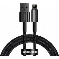 Baseus Tungsten Gold USB-A vers Lightning 2,4A, 2m - Noir