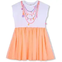 Billieblush U21838 Sleeveless Dress Blanc,Orange 2 Years Fille