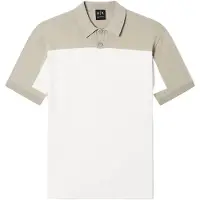 Armani Exchange pour homme. XM002151AF22062M1297 Polo Elegant blanc cassé (S), Casuel, Coton, Manche courte