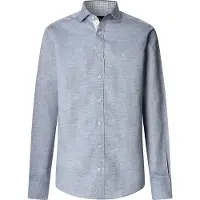 Hackett pour homme. HM3010660 Chemise en lin bleu (XL), Casuel, Classique, Manche longue