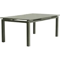 DCB Groupe Table Miami Kaki Extensible Table De Jardin Extensible En Aluminium Kaki - - Decochine