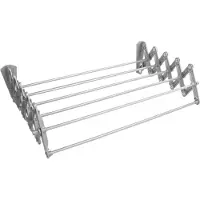 ABJ Séchoir à linge mural rabattable argent 60 cm