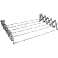 ABJ Séchoir à linge mural rabattable argent 70 cm