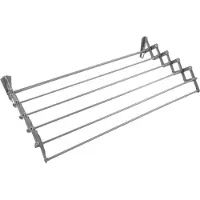 ABJ Séchoir à linge mural rabattable argent 80 cm