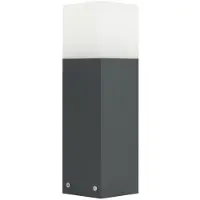 SU-MA Poteau d'éclairage 33 cm 1xE27 gris foncé IP44 Cube CB-330 DG